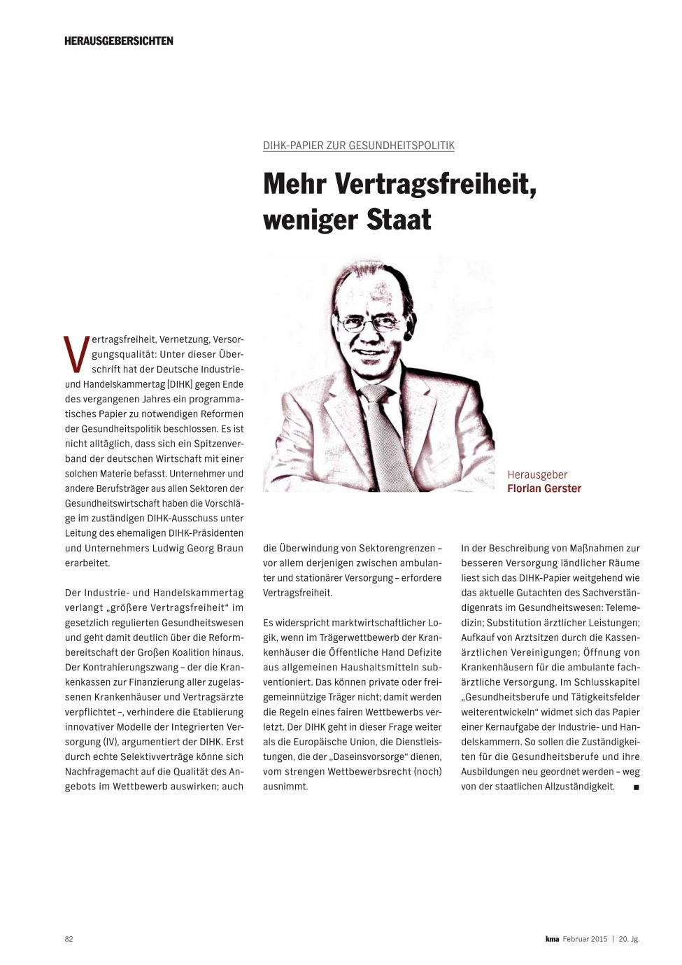 Vorschauseite 1: Mehr Vertragsfreiheit, weniger Staat
