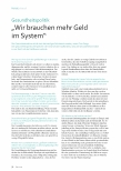 Vorschauseite 1: „Wir brauchen mehr Geld im System.“