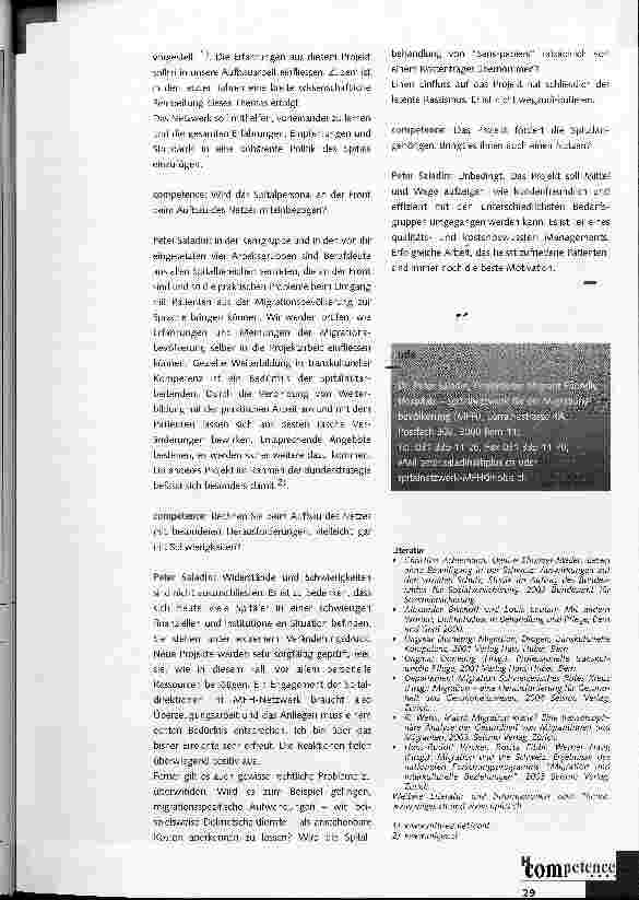 Vorschauseite 4: Migrant Friendly HospitalsEin neues Schweizer Spitalnetzwerk