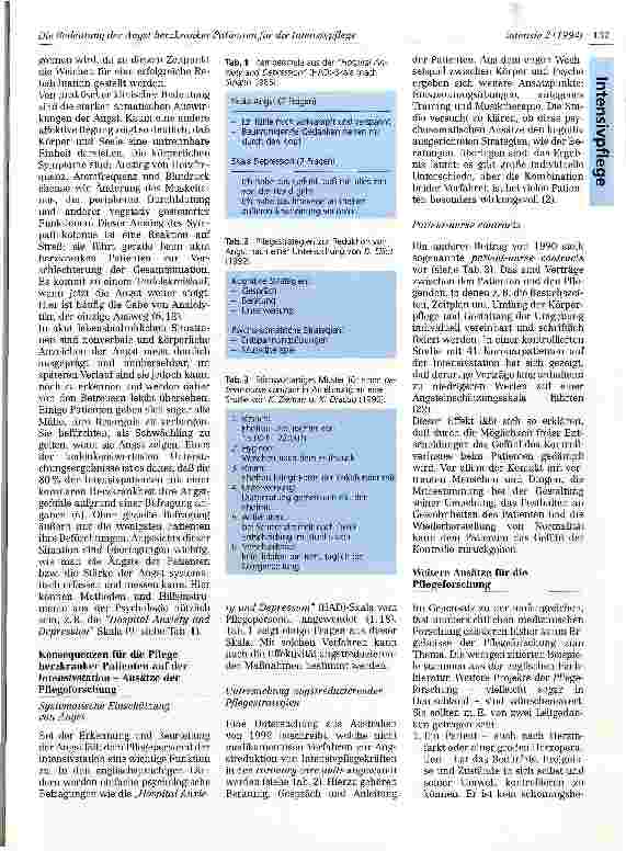 Vorschauseite 3: Die Bedeutung der Angst herzkranker Patienten für die Intensivpflege
