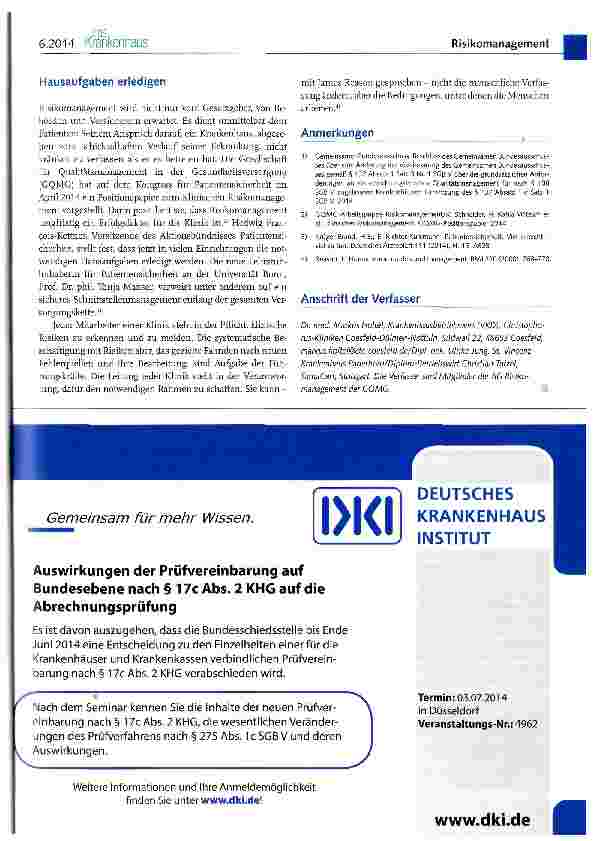Vorschauseite 3: Risikomanagement als Erfolgsfaktor