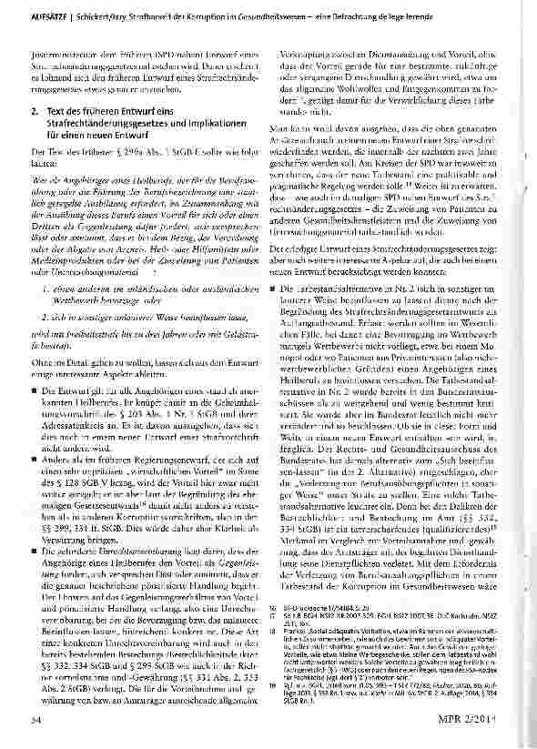 Vorschauseite 3: Strafbarkeit der Korruption im Gesundheitswesen -eine Betrachtung de lege ferenda
