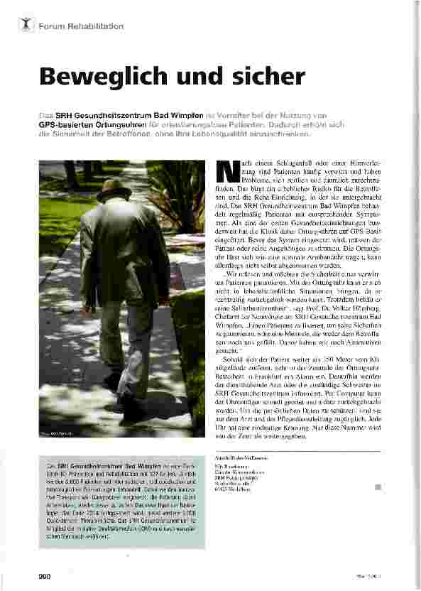 Vorschauseite 1: Beweglich und sicher