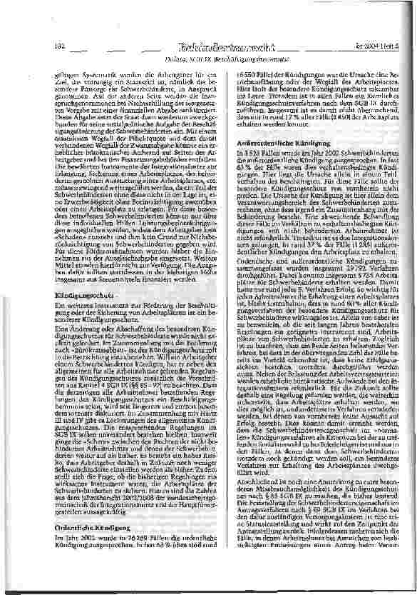 Vorschauseite 5: Sind die derzeitigen Regelungen des SGB IX Für schwerbehinderte Menschen ein Beschäftigungshemmnis?