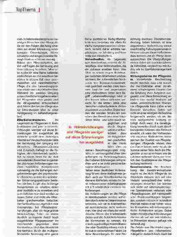 Vorschauseite 3: GerontoPsychiatrie Besonderheiten der Pflegevisite