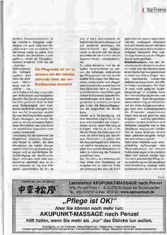 Vorschauseite 4: GerontoPsychiatrie Besonderheiten der Pflegevisite