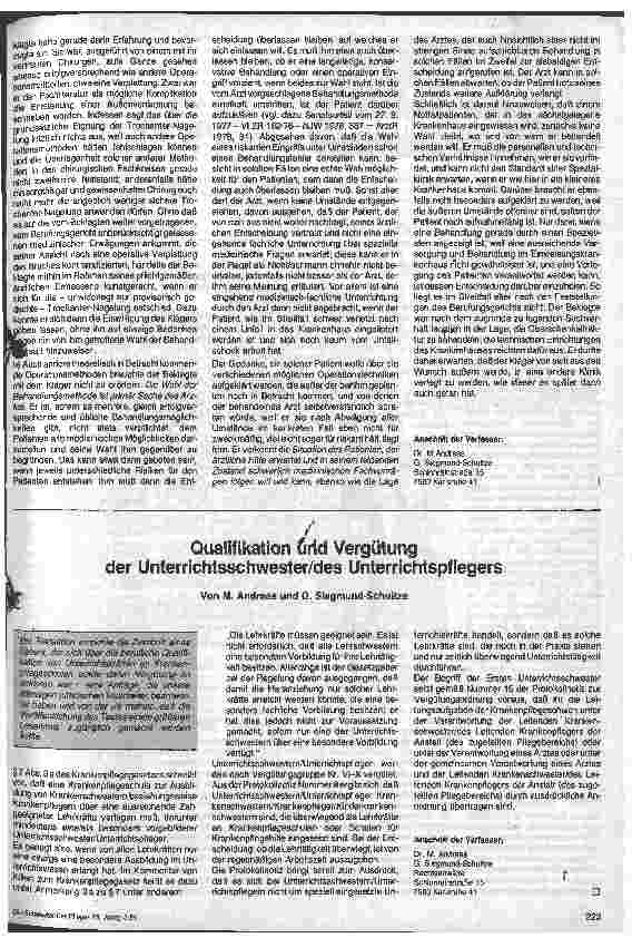 Vorschauseite 2: Probleme des Pflegepersonals mit der Aufklärungspflicht
