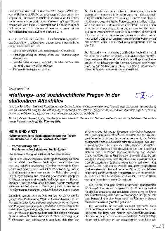 Vorschauseite 5: Juristische und arbeitsrechtlicheAspekte bei der Aufgabenverteilung in der Altenpflege