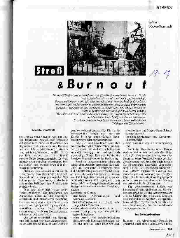 Vorschauseite 1: Streß & Burnout