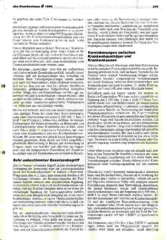 Vorschauseite 3: Der Konflikt zwischen staatlicher KhPlanung und der Bestimmung des Ver sorgungsauftrags durch Krankenkassen und Krankenhäuser