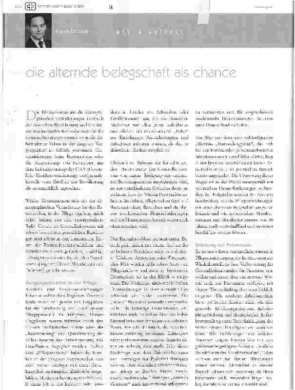 Vorschauseite 1: die alternde belegschaft als Chance
