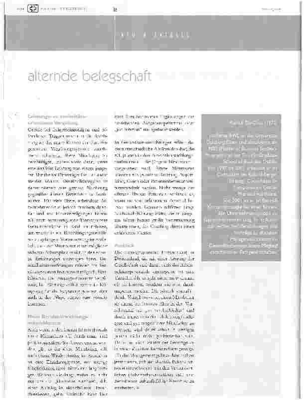 Vorschauseite 3: die alternde belegschaft als Chance
