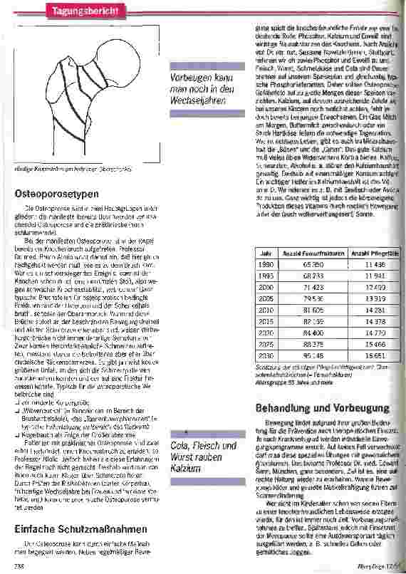 Vorschauseite 2: Wenn der Knochen mürbe wird ... ist das nicht nur eine typische Alterserscheinung, sondern eine echte Erkrankung