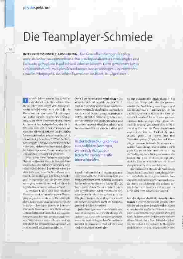 Vorschauseite 1: Die Teamplayer-Schmiede