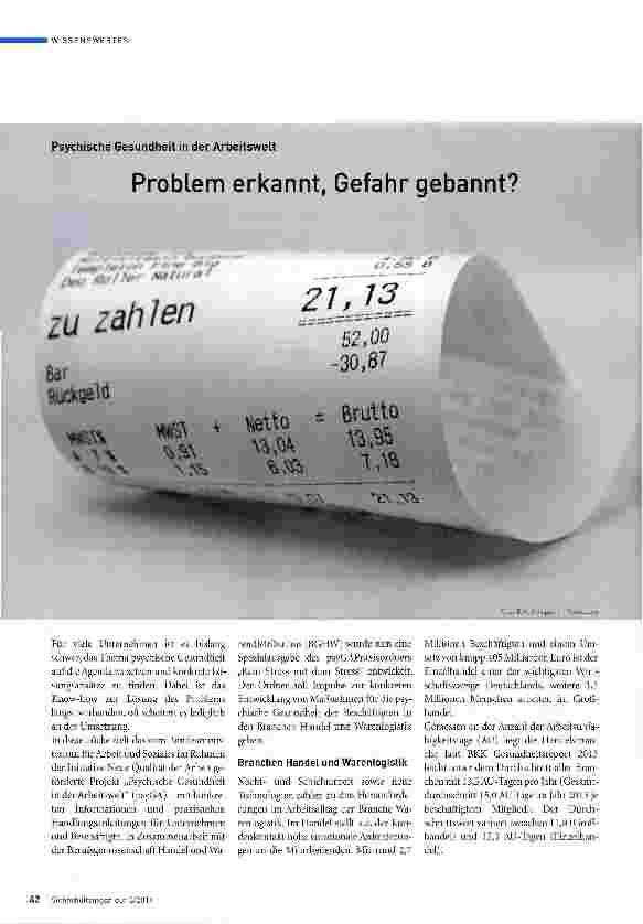Vorschauseite 1: Problem erkannt, Gefahr gebannt?