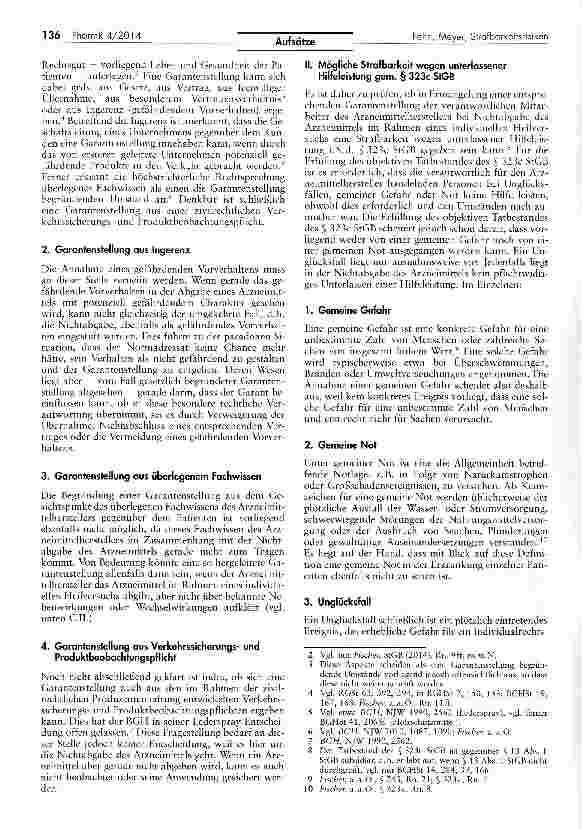 Vorschauseite 2: Strafbarkeitsrisiken im Nachgang zur Abgabe nicht zugelassener Arzneimittel im Rahmen von individuellen Heilversuchen oder Härtefallprogrammen