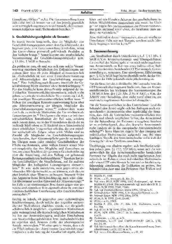 Vorschauseite 6: Strafbarkeitsrisiken im Nachgang zur Abgabe nicht zugelassener Arzneimittel im Rahmen von individuellen Heilversuchen oder Härtefallprogrammen