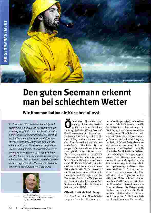 Vorschauseite 1: Den guten Seemann erkennt man bei schlechtem Wetter