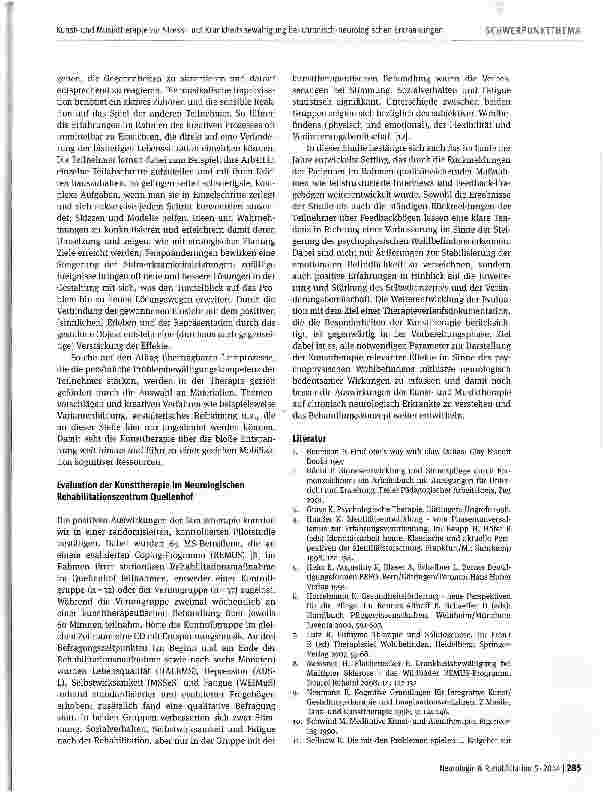 Vorschauseite 4: Kunstund Musiktherapie zur Stressund Krankheitsbewältigung bei chronisch-neurologischen Erkrankungen