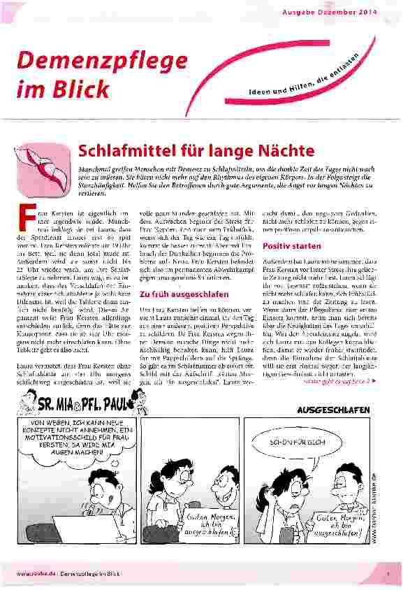 Vorschauseite 1: Schlafmittel für lange Nächte