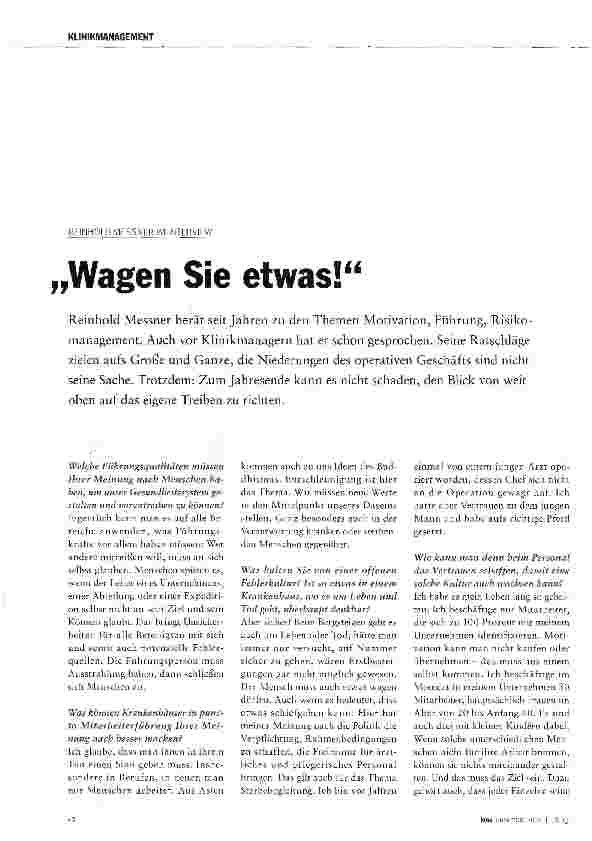Vorschauseite 1: Wagen Sie etwas!