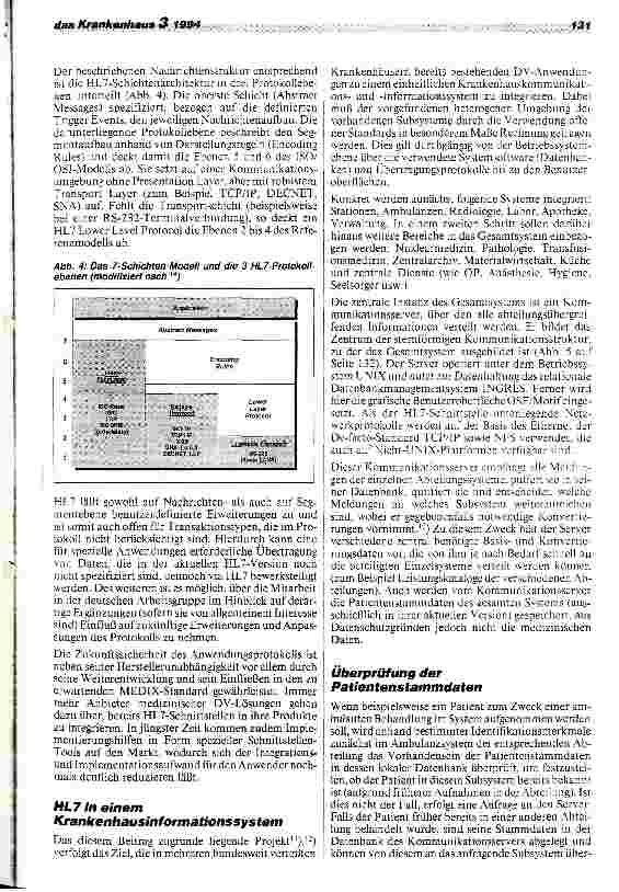 Vorschauseite 5: Offene Kommunikation mit dem standardisierten Anwendungsprotokoll HL7 Integration heterogener klinischer Abteilungssysteme zu einem Krankenhauskommunikationssystem