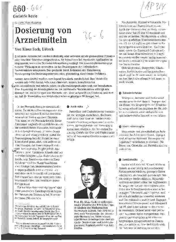 Vorschauseite 1: Dosierung von Arzneimitteln