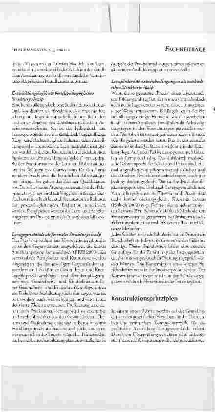 Vorschauseite 6: Das Curriculum für die praktische Ausbildung in der Gesundheitsund Krankenpflege/ Gesundheitsund Kinderkrankenpflege