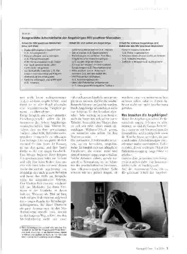 Vorschauseite 2: Angehörige von Menschen mit HIV/Aids -Was leisten sie? Was brauchen sie?
