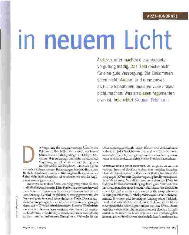 Vorschauseite 2: Alter Zankapfel in neuem Licht