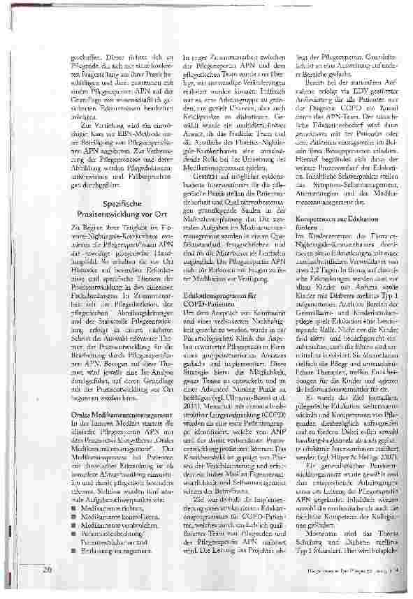 Vorschauseite 3: DIE PFLEGE VORANBRINGEN