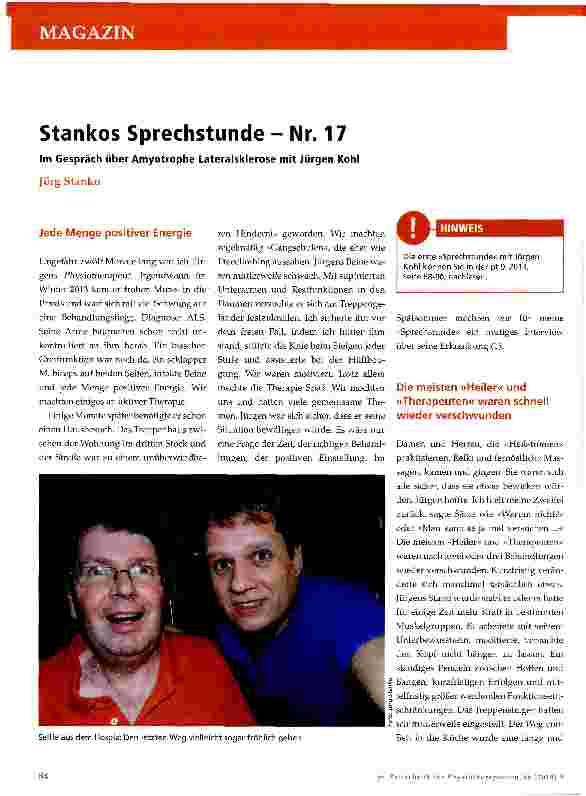 Vorschauseite 1: Stankos Sprechstunde - Nr. 17