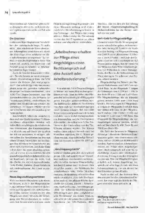 Vorschauseite 3: Grünes Licht für Krankenkassen-Reform