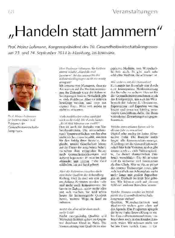 Vorschauseite 1: Handeln statt Jammern