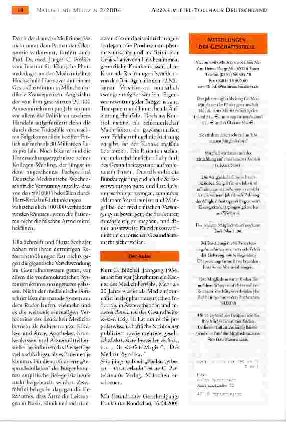 Vorschauseite 6: ARZNEIMITTEL-TOLLHAUS DEUTSCHLAND DAS DIKTAT DES ÜBERFLUSSES. EINE BESTANDSAUFNAHME DER GIGANTISCHEN VERSCHWENDUNGEN IM DEUTSCHEN MEDIZINBETRIEB