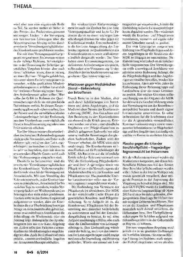Vorschauseite 4: Viele kleine Schritte zu einer besseren Versorgung - Der Entwurf eines Versorgungsstärkungsgesetzes
