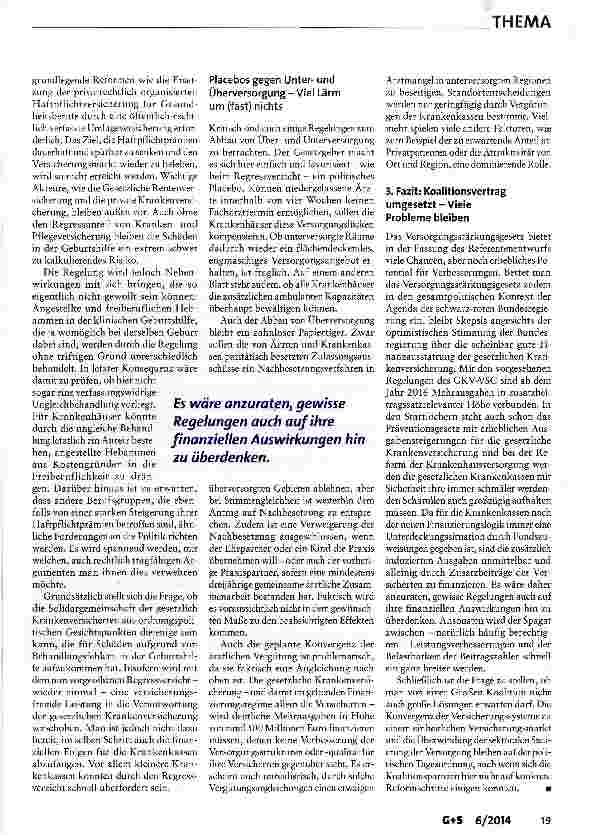 Vorschauseite 5: Viele kleine Schritte zu einer besseren Versorgung - Der Entwurf eines Versorgungsstärkungsgesetzes