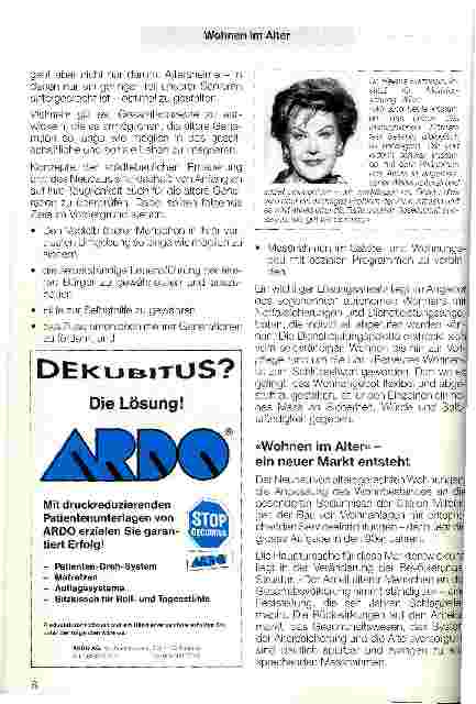 Vorschauseite 2: Altersgerechtes Wohnen - Herausforderung und Chance Bedürfnisgerechtes Wohnen - ein zentrales Anliegen älterer Menschen
