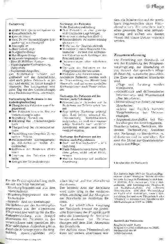 Vorschauseite 3: Pflegestandards für die Endoskopie Coloskopie und Polypektomie