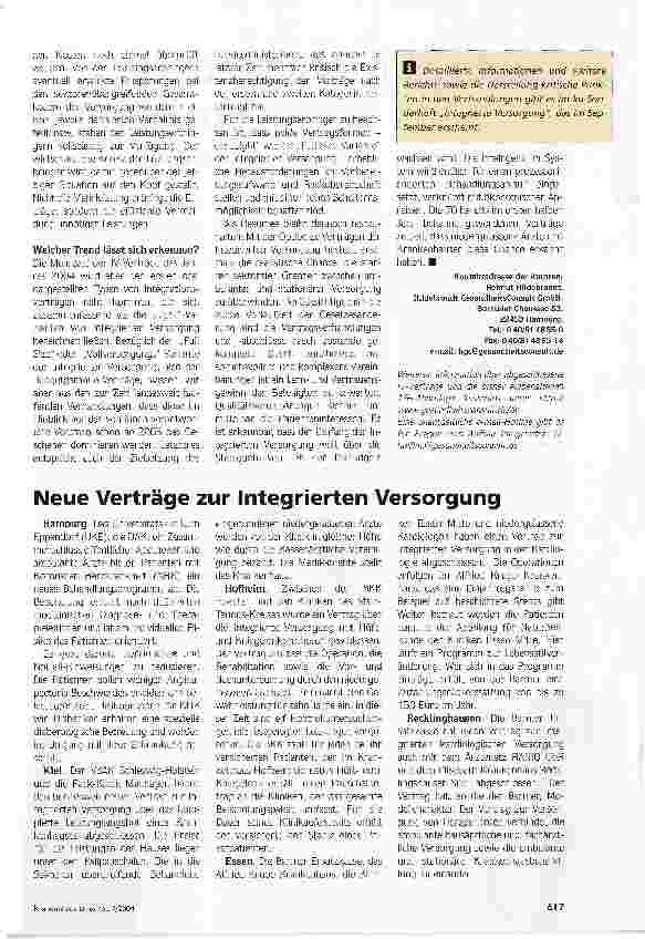 Vorschauseite 3: Zwischen Light und Full SizeIntegrierte Versorgung - Übersicht der Vertragsformen