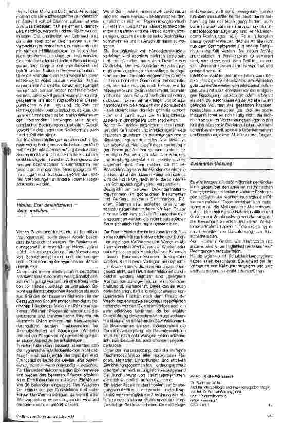 Vorschauseite 3: Aufgaben der Krankenhaushygiene besondere Maßnahmen in der Kinderklinik