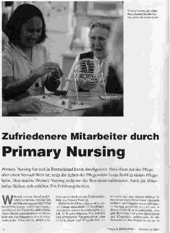 Vorschauseite 1: Zufriedenere Mitarbeiter durch Primary Nursing