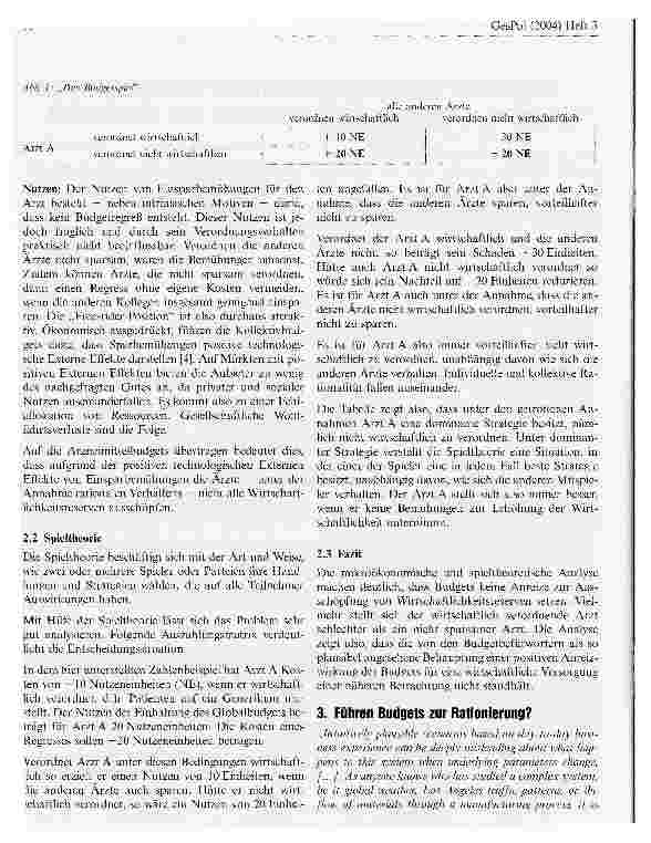 Vorschauseite 3: Arzneimittelbudgets aus volkswirtschaftlicher Perspektive - theoretische und empirische Überlegungen -