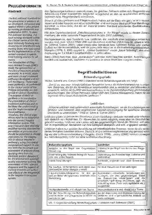 Vorschauseite 2: Vom nationalen Expertenstandard Dekubitusprophylaxe in der Pflege zu der internen Leitlinie DekubitusEin Hilfsmittel zur workflowunterstützenden elektronischen Pflegedokumentation