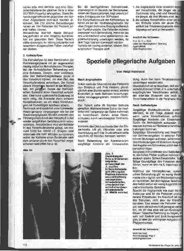 Vorschauseite 4: Gefäßkrankheiten/Die Angioplastie, eine moderne Katheterbehandlung bei der arteriellen Verschlußkrankheit