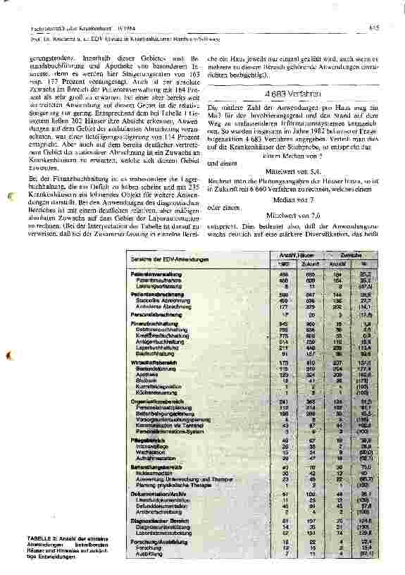 Vorschauseite 3: EDV - Einsatz in Krankenhäusern Hardware/Software 1. Fortsetzung
