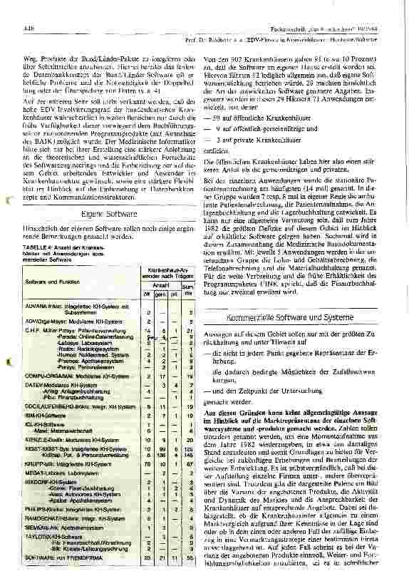 Vorschauseite 6: EDV - Einsatz in Krankenhäusern Hardware/Software 1. Fortsetzung