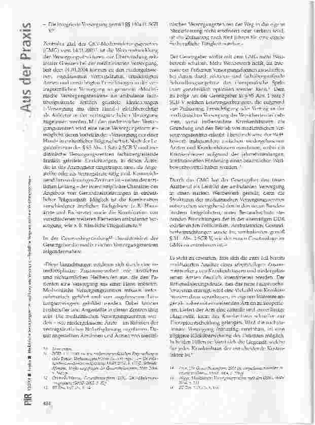 Vorschauseite 2: Medizinische Versorgungszentren und Integrierte Versorgung-Rechtliche Vorgaben und neue Vergütungssysteme -(I. Teil)