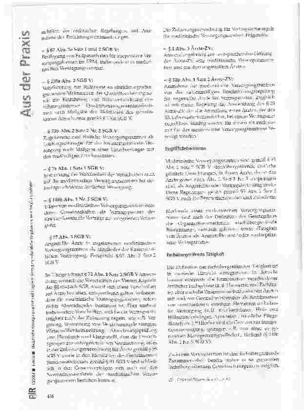 Vorschauseite 4: Medizinische Versorgungszentren und Integrierte Versorgung-Rechtliche Vorgaben und neue Vergütungssysteme -(I. Teil)
