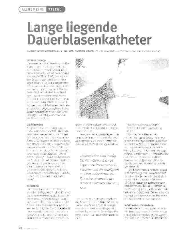 Vorschauseite 1: Lange liegende Dauerblasenkatheter